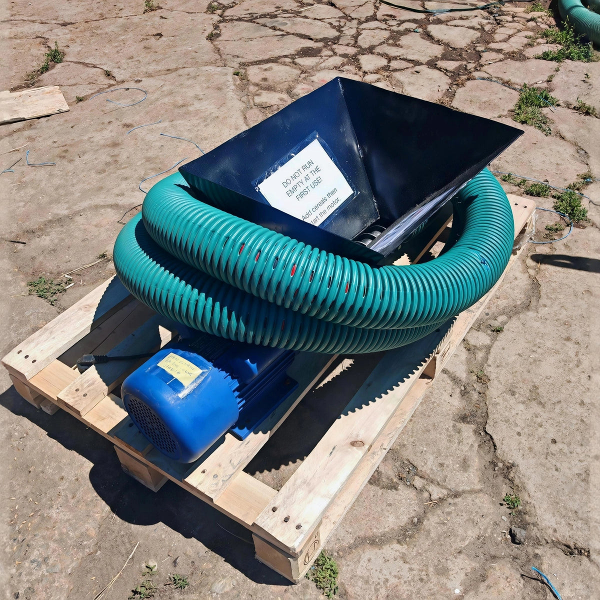 Trasportatore a coclea flessibile 220V con tramoggia